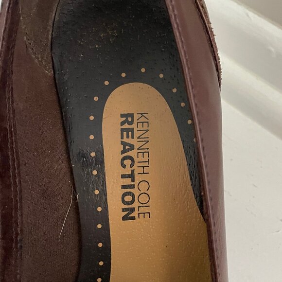 Brown leather wedge shoes - Picture 8 of 11